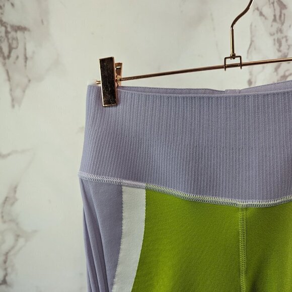 Adidas Legging Women Small Training Prime Knit Fine Tight Purple Green GD9401 - Picture 3 of 12